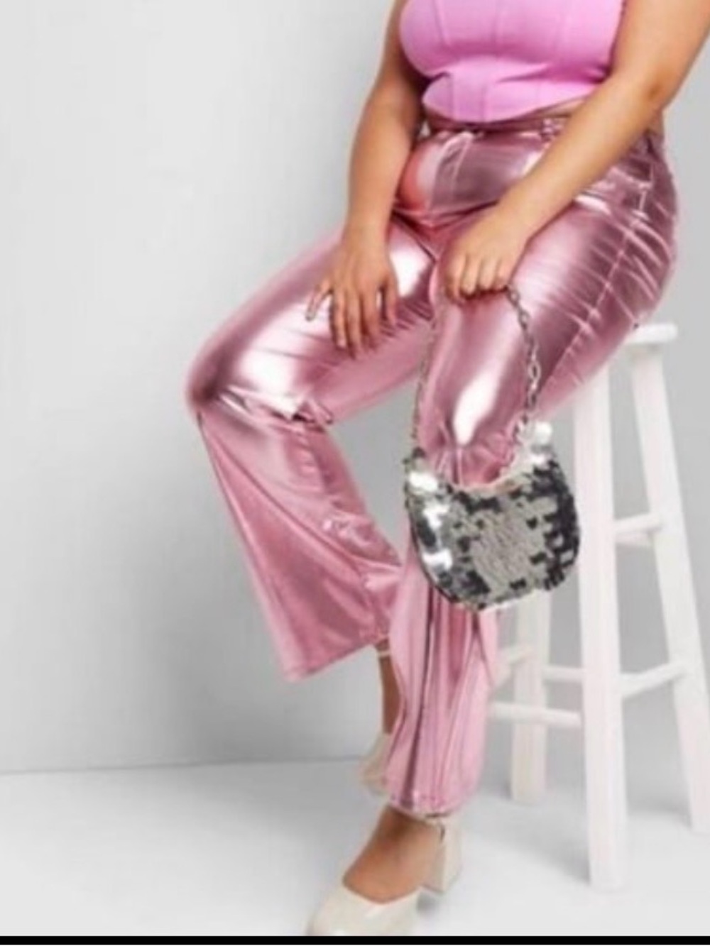 Wild Fable Metallic Pink Straight Leg Pants NWT Multiple Sizes